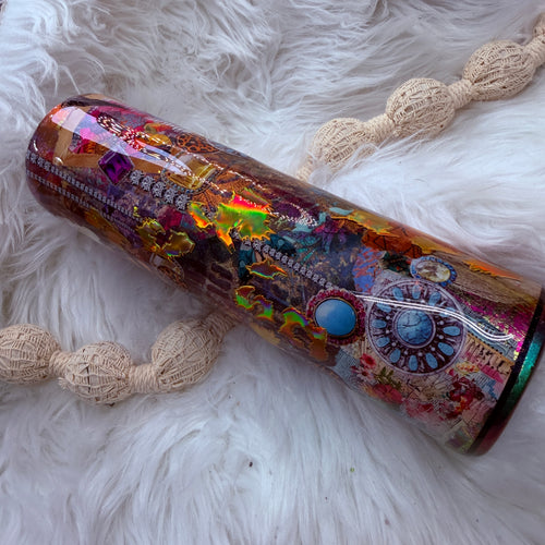 #20 Bright & Shifty Scrapbook Tumbler {32oz Plump RTS Tumbler}