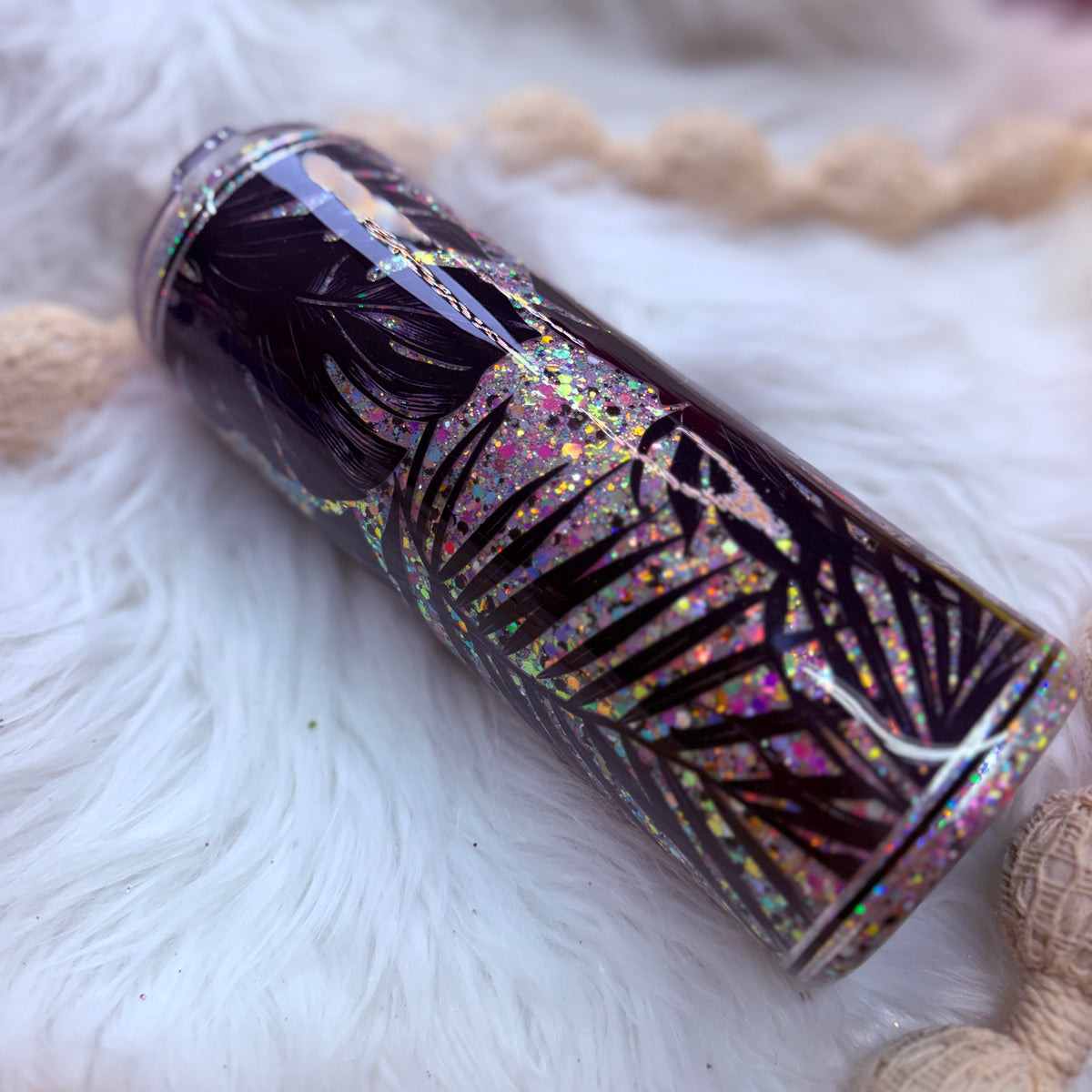 #22 Monochrome Monsteras {24oz Plump RTS Tumbler}