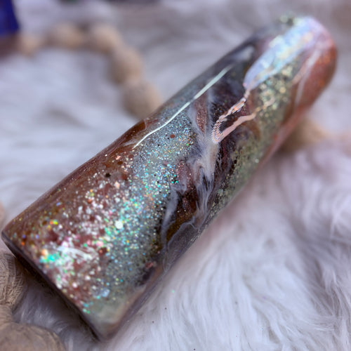 #23 Sage & Rose Gold Milkyway Tumbler {32oz Plump RTS Tumbler}