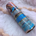 #26 Blue/Purple/Green Mixed Media {32oz Plump RTS Tumbler}