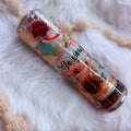 #30 Striped Vinyl & Glitter Tumbler "Go your own way" {32oz Plump RTS Tumbler}