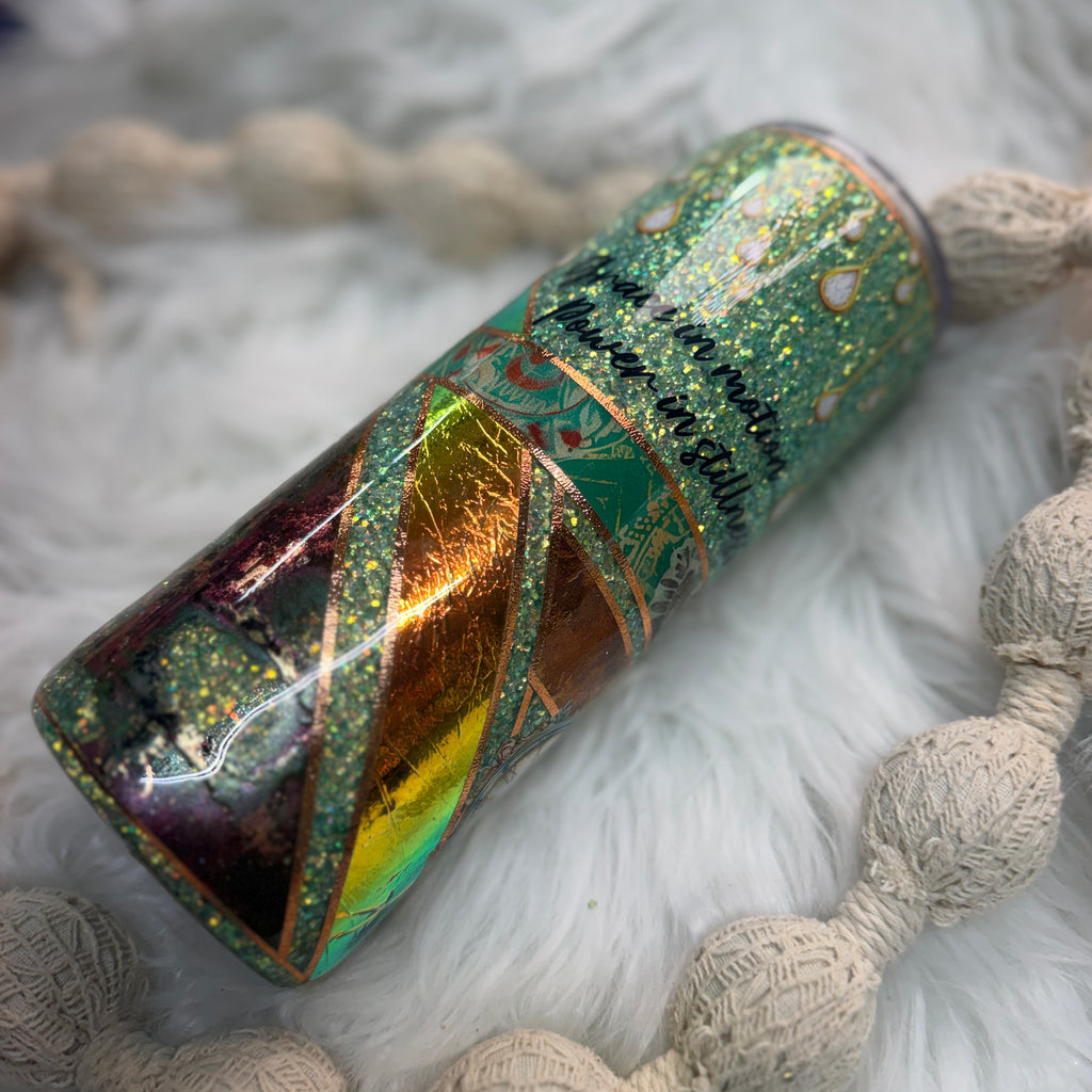 #37 Mixed Media Power in Stillness {24oz Plump Tumbler}