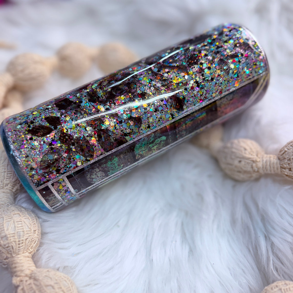 #41 Holo Brick & Tattoo Shattered Glass {24oz Plump Tumbler}