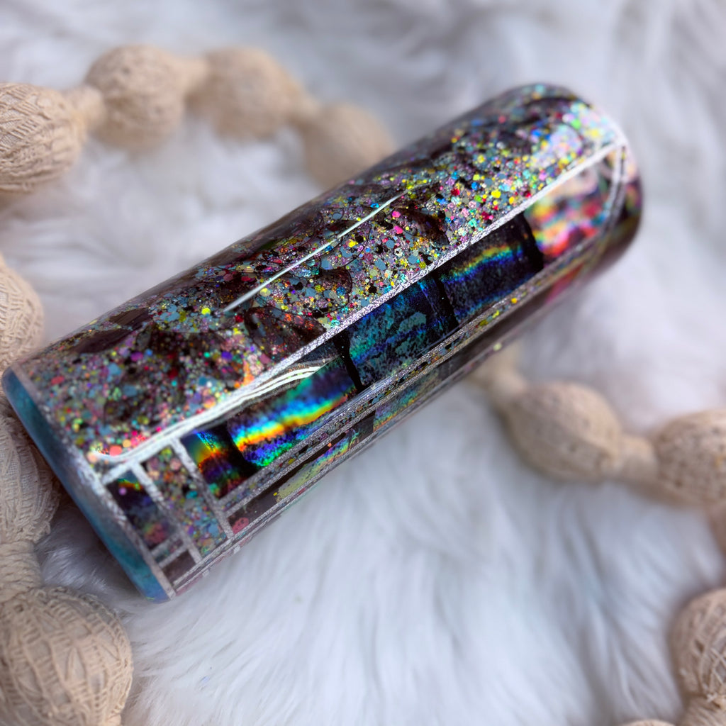 #41 Holo Brick & Tattoo Shattered Glass {24oz Plump Tumbler}