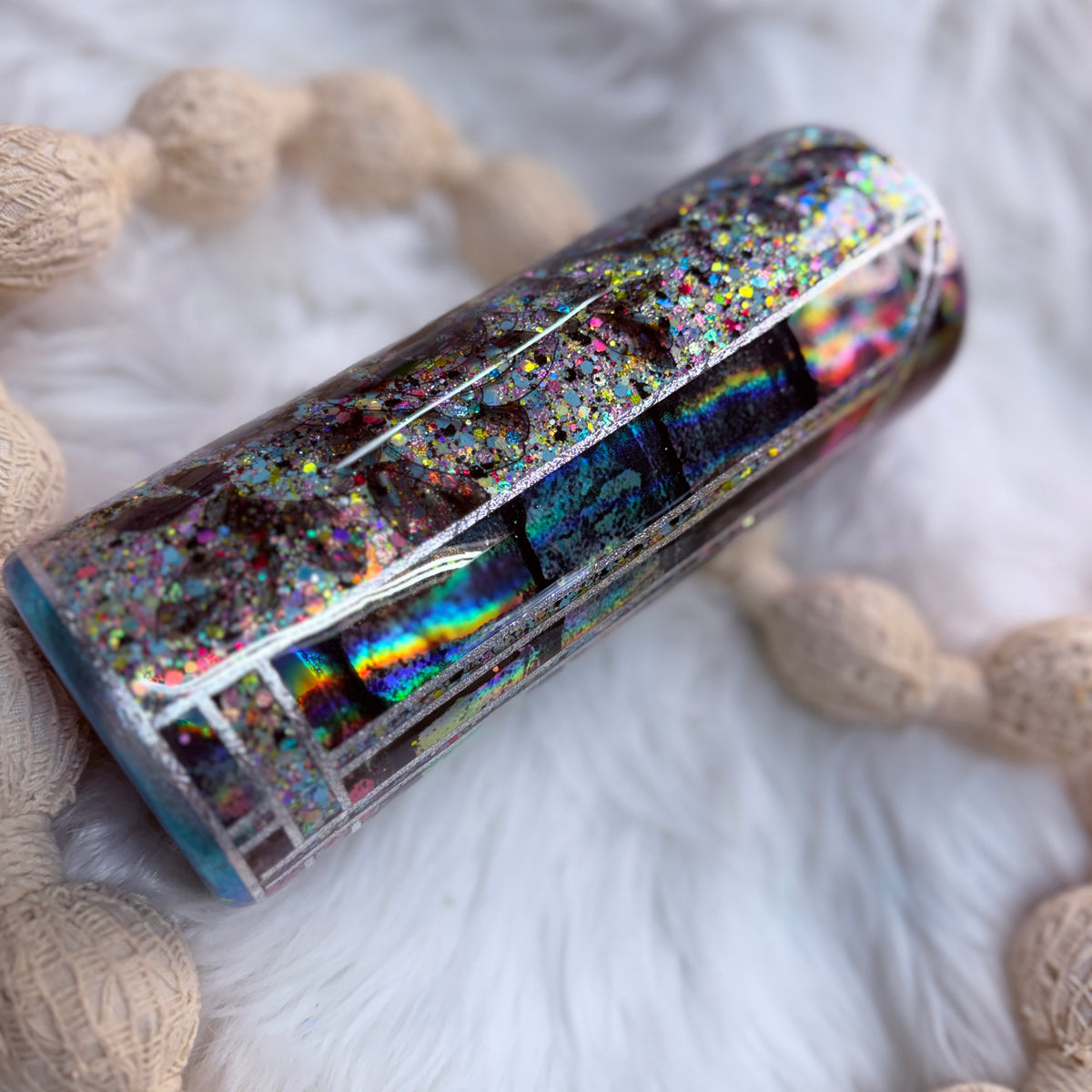#41 Holo Brick & Tattoo Shattered Glass {24oz Plump Tumbler}