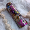 #42 Collage Floral & Antiqued Grunge Pink Tumbler {32oz Plump Tumbler}