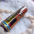 #45 Dylusions Woodgrain, hand glittered Mixed Media{32oz Plump Tumbler}