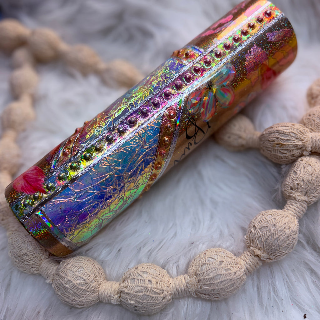 #49 Built Not Lucky Opal & Pearls {32oz Plump Tumbler}