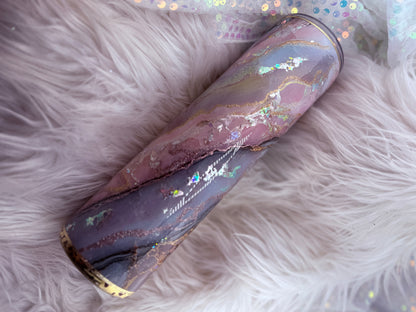 #82 {RTS} Hand Decorated Geode Blush - 32oz Plump