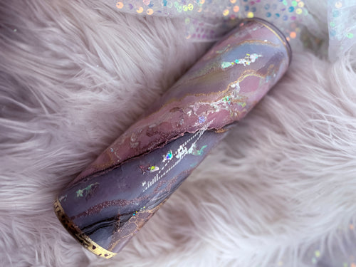 #82 {RTS} Hand Decorated Geode Blush - 32oz Plump