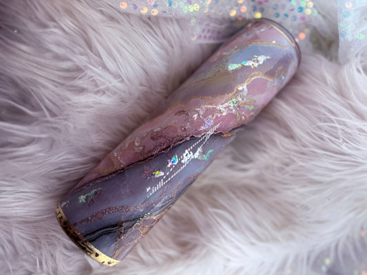 #82 {RTS} Hand Decorated Geode Blush - 32oz Plump