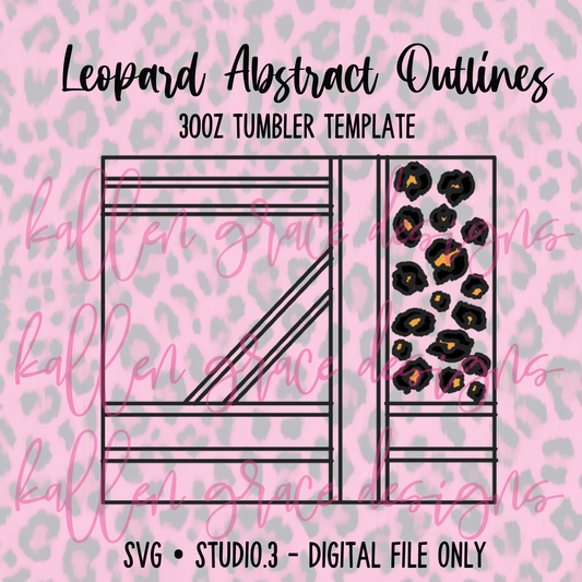 30oz Leopard Abstract {Tumbler Template}