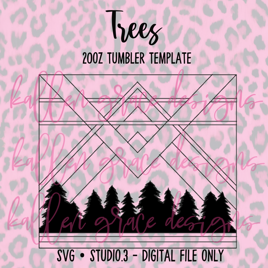 20oz Trees {Tumbler Template}