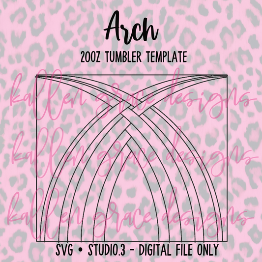 20oz Arch {Tumbler Template}