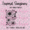 30oz Leopard Sunflower {Tumbler Template}