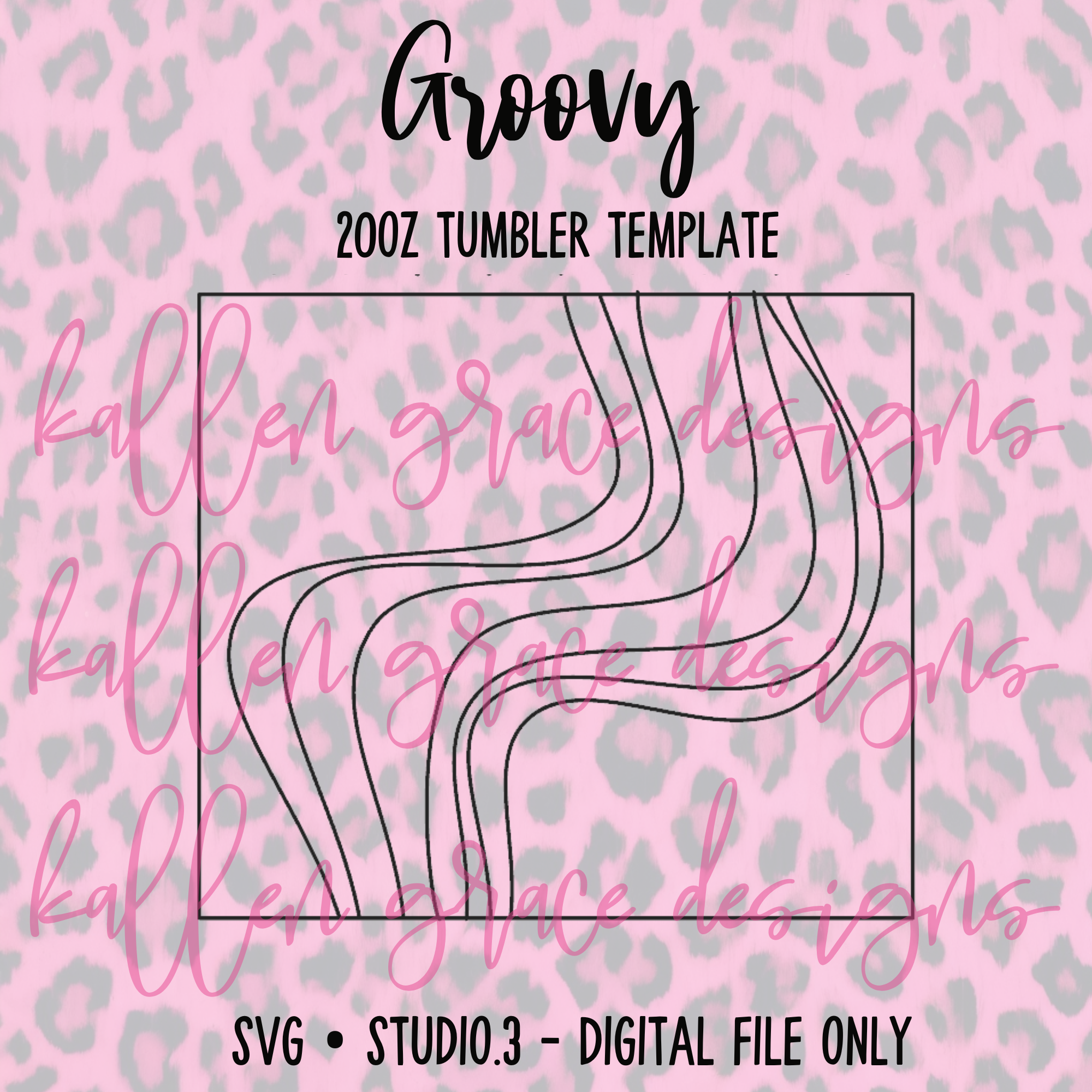 20oz Groovy {Tumbler Template}