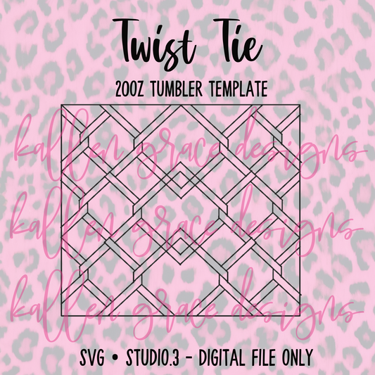 20oz Twist Tie {Tumbler Template}