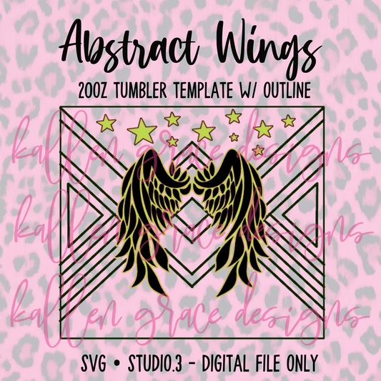 20oz Abstract Wings {Tumbler Template}