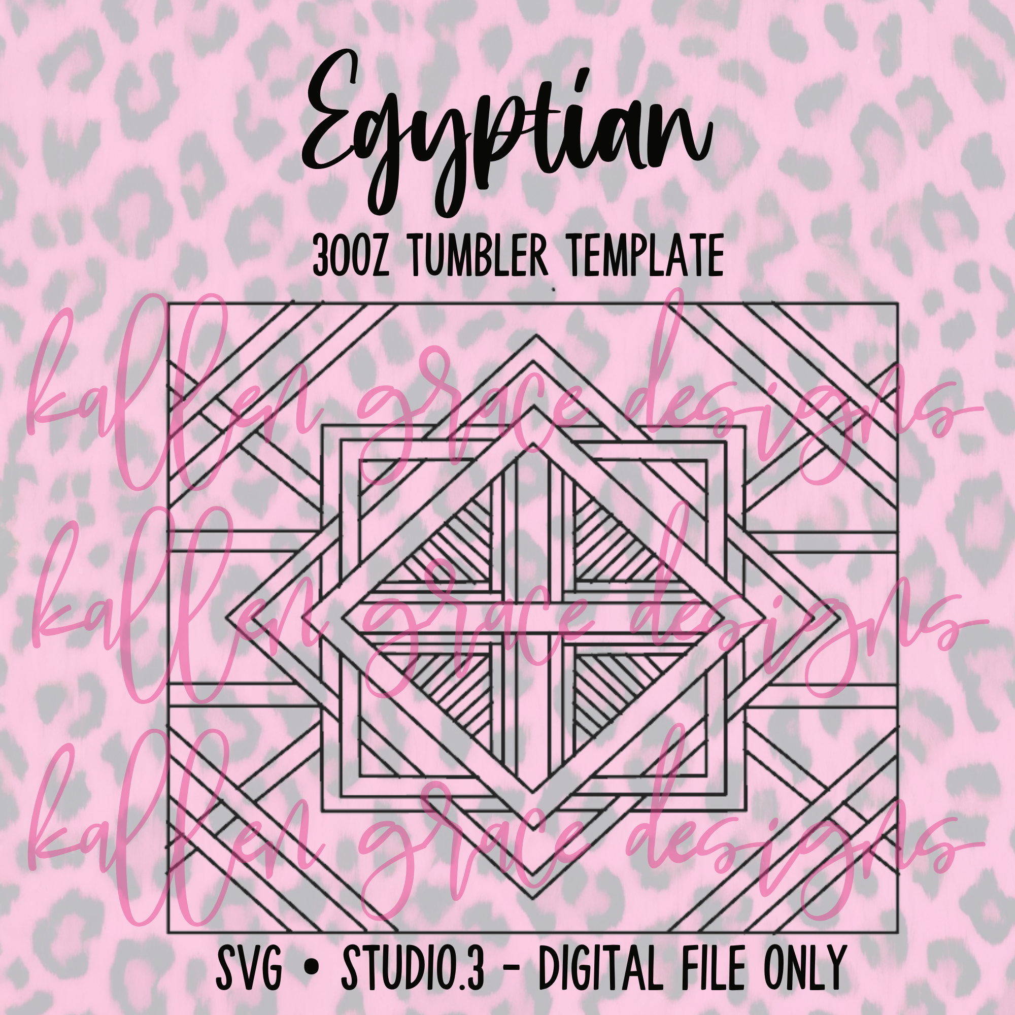 30oz Egyptian {Tumbler Template}