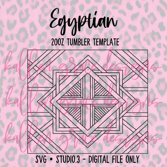 20oz Egyptian {Tumbler Template}