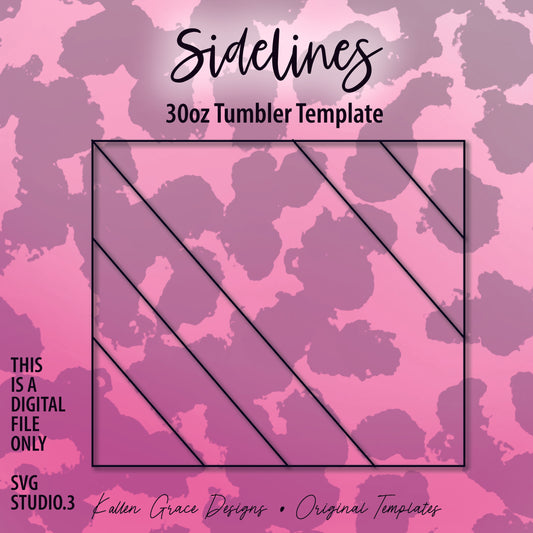 30oz Sidelines Tumbler Template