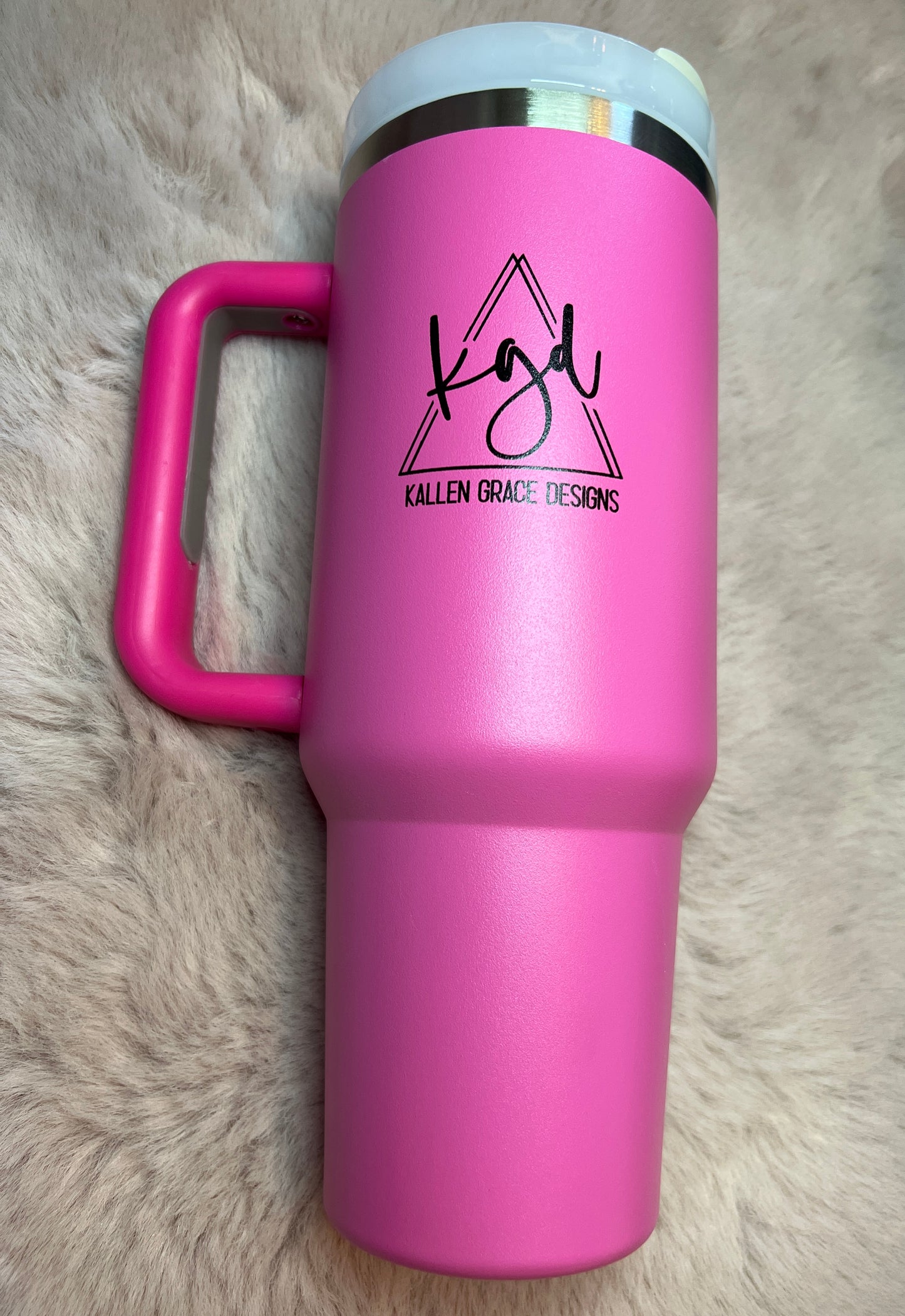 {Hot Pink} 40oz KGD Handle Tumbler