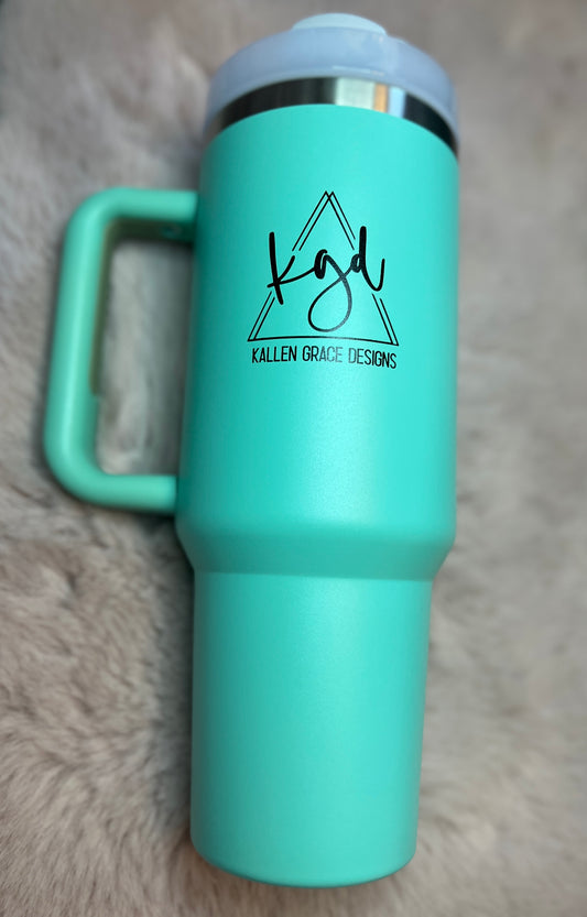 {Aqua} 40oz KGD Handle Tumbler