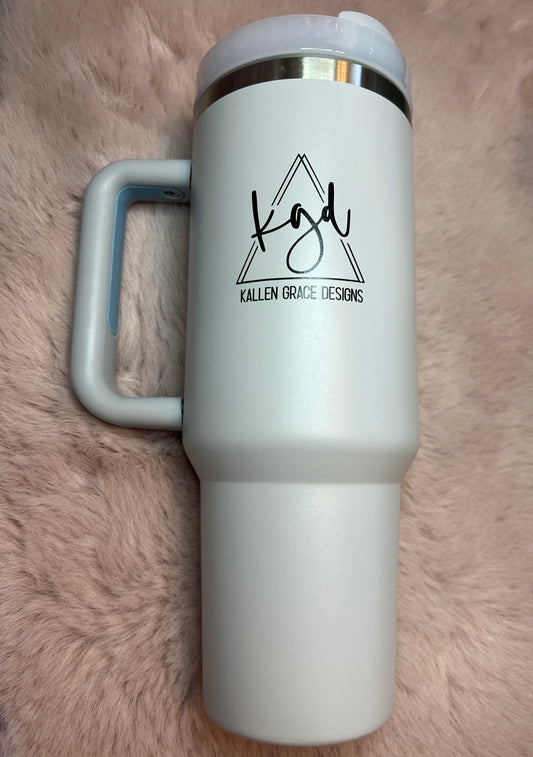 {Ice Grey} 40oz KGD Handle Tumbler