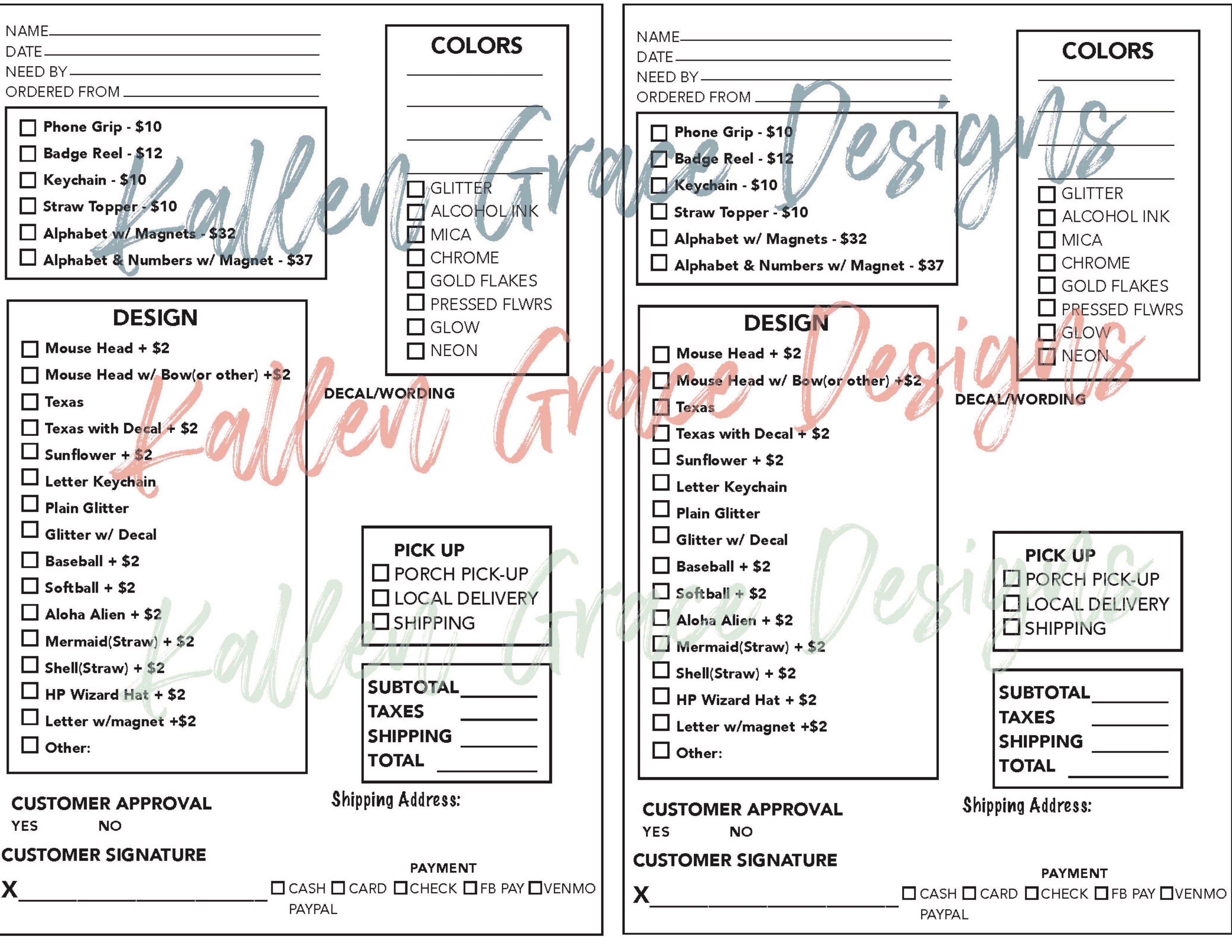 Order Forms