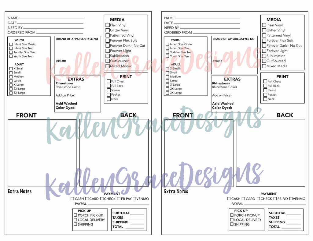 Order Forms