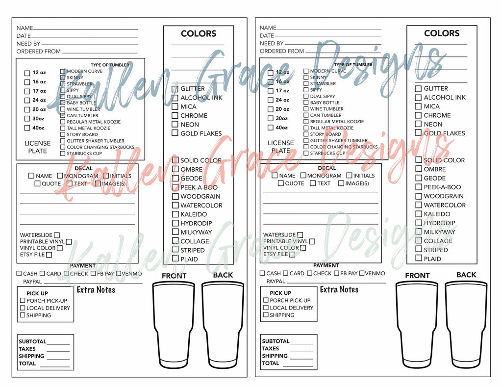 Order Forms