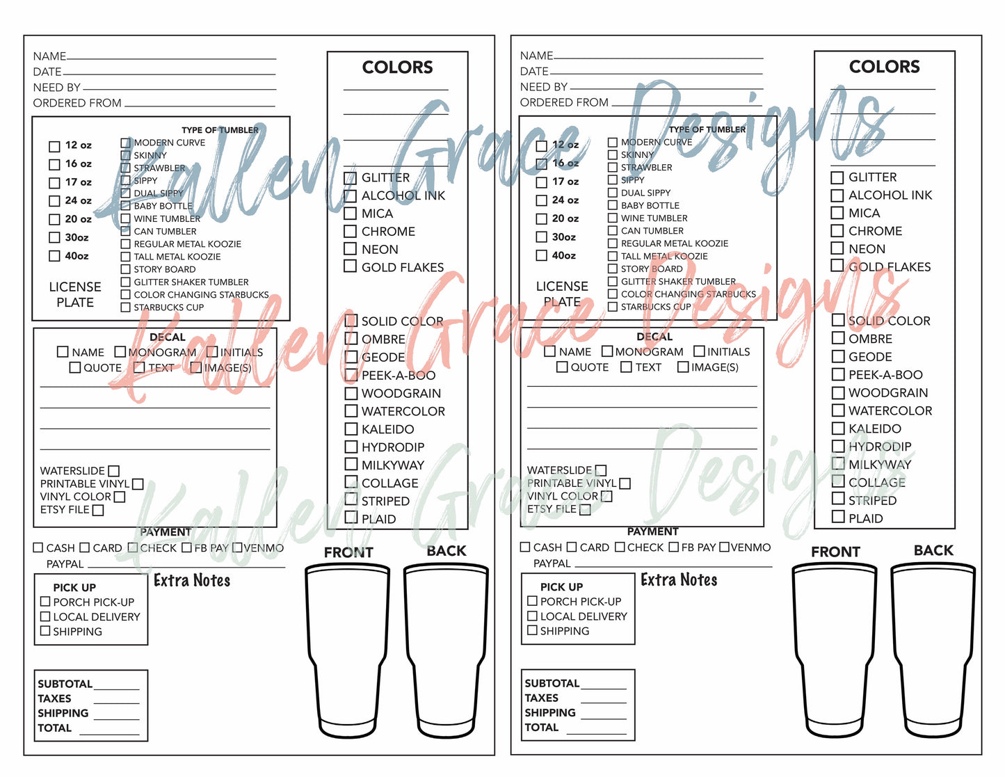 Order Forms