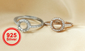 {MTO} Round Keepsake Ring w/ Cubic Zirconia