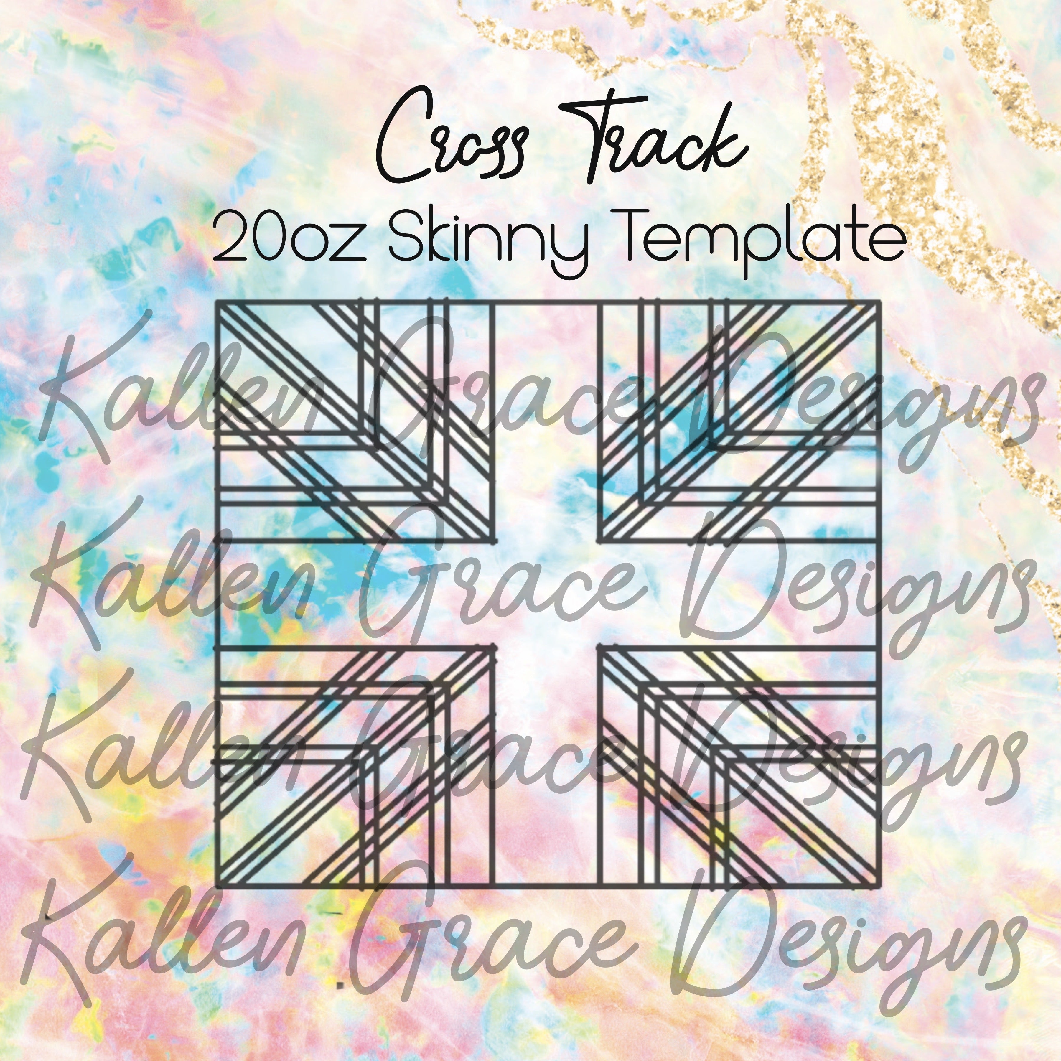 20oz Cross Track Tumbler Template