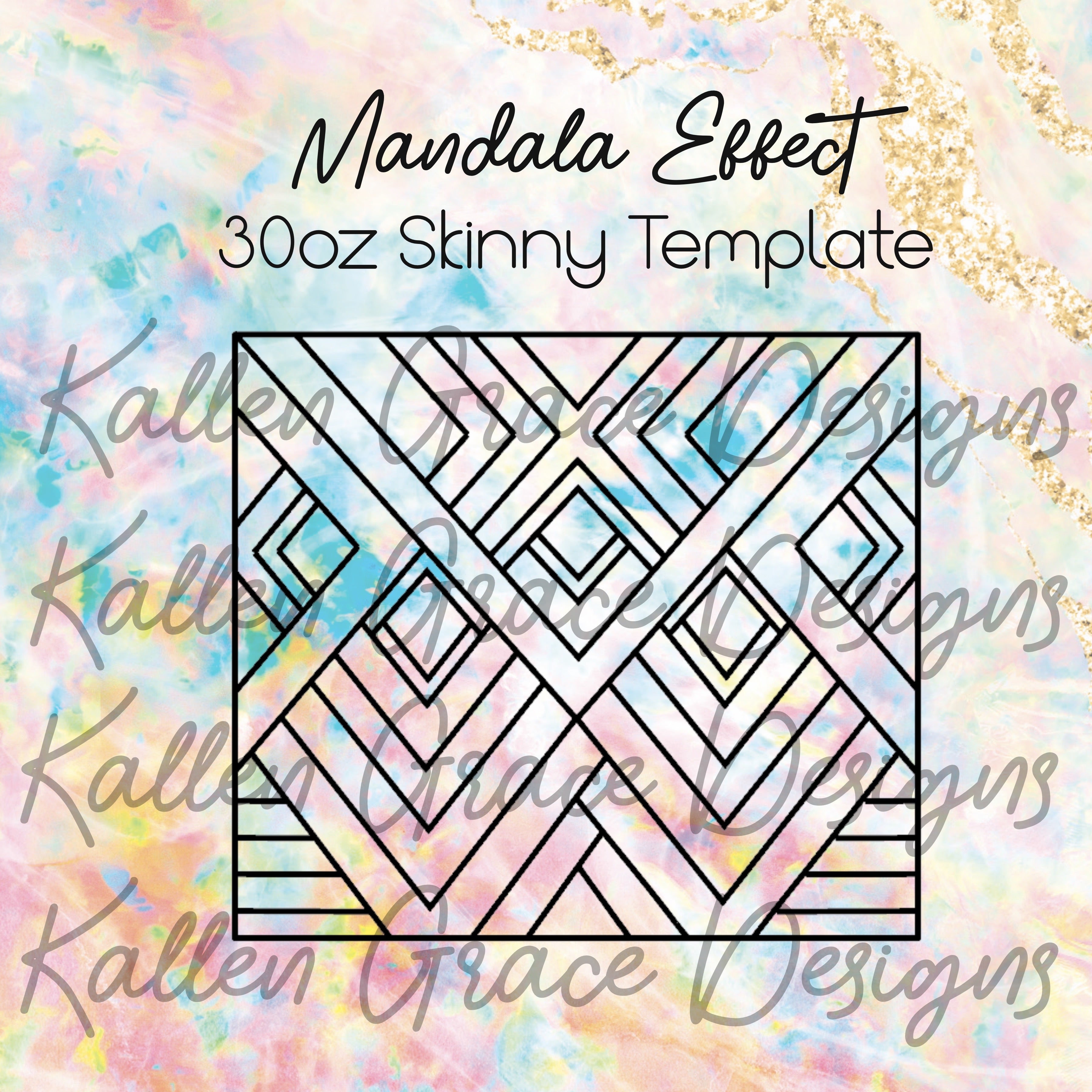 30oz Mandala Effect Tumbler Template