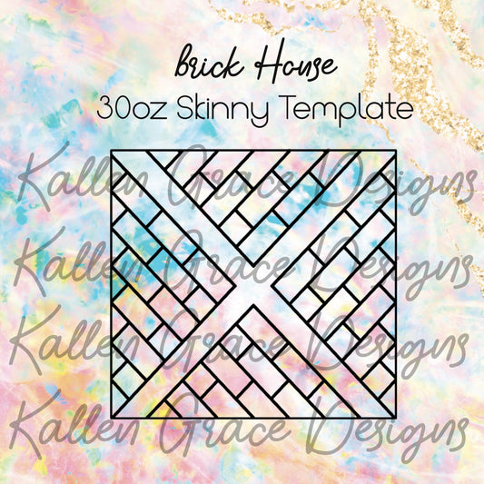 30oz Brick House Tumbler Template