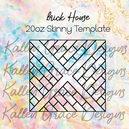 20oz Brick House Tumbler Template