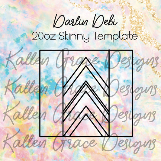 20oz Darlin Debi Tumbler Template