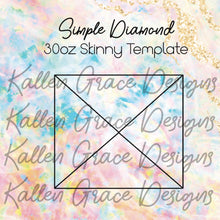 Load image into Gallery viewer, 30oz Skinny Simple Diamond Tumbler Template
