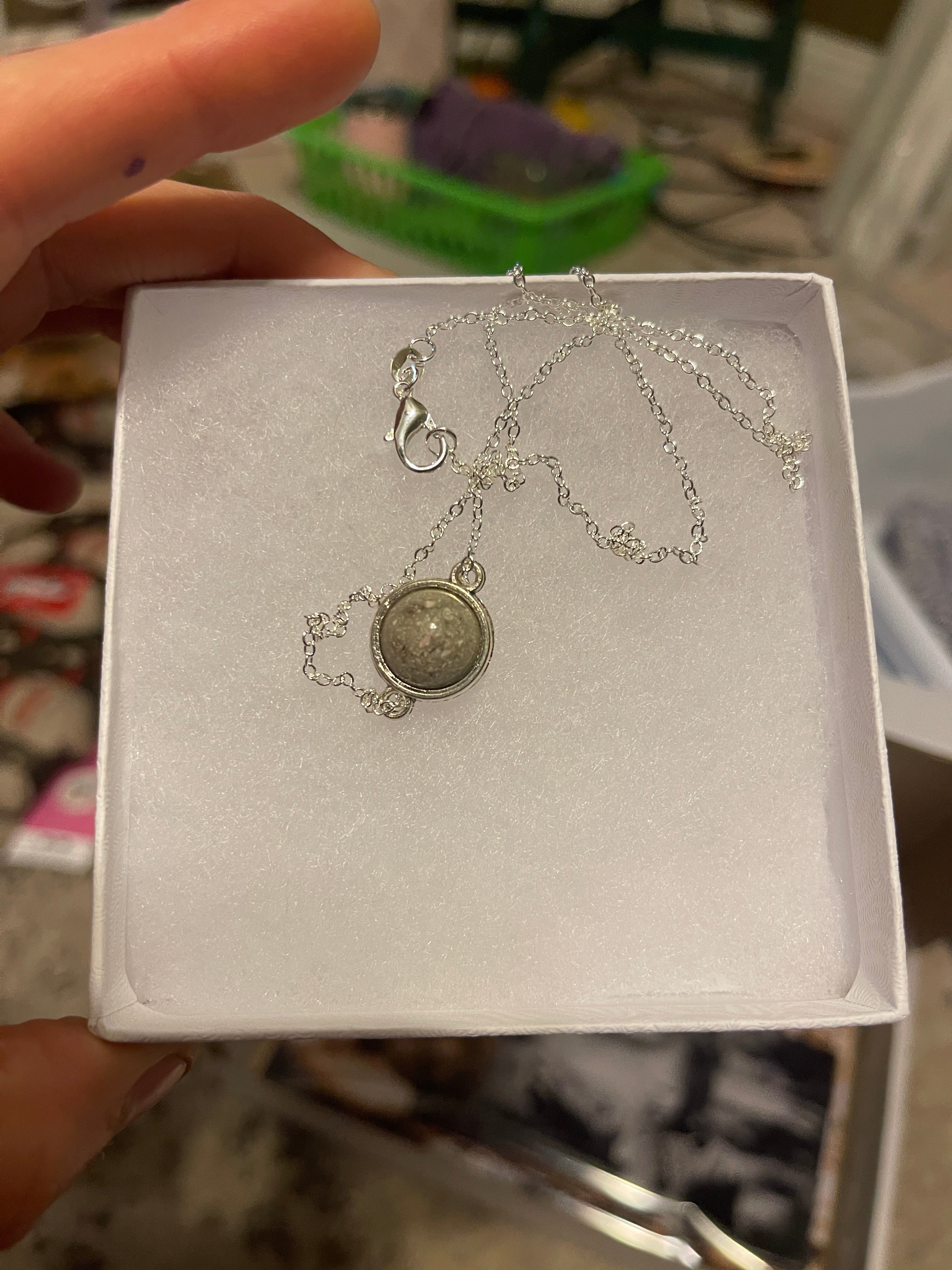 {MTO} Round Zinc Alloy Necklace *SIlver Only*