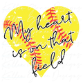My Heart is on that Field SVG Digital Download