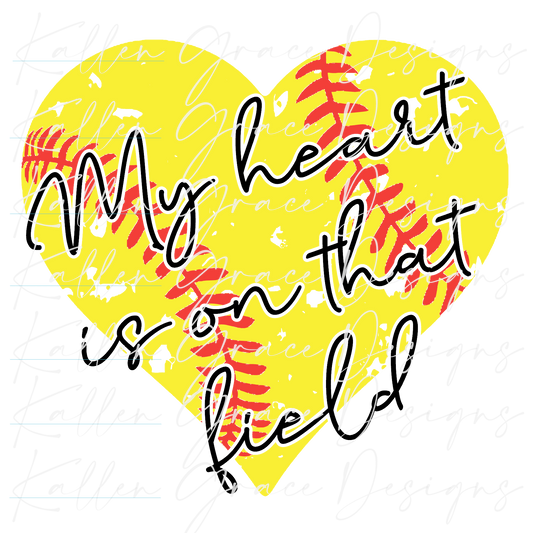 My Heart is on that Field SVG Digital Download