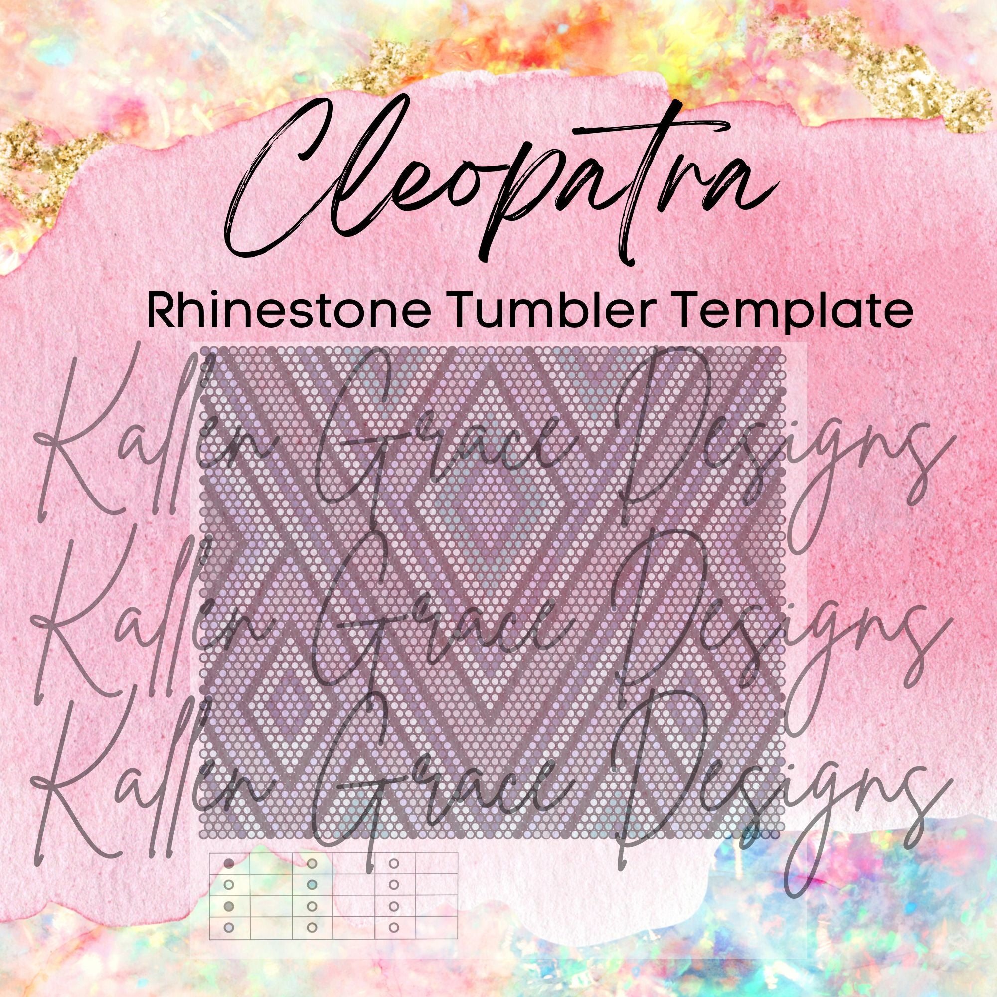 K Pop Rhinestone Patterns Rhinestone Cleopatra Template – Kallen Grace Designs, LLC
