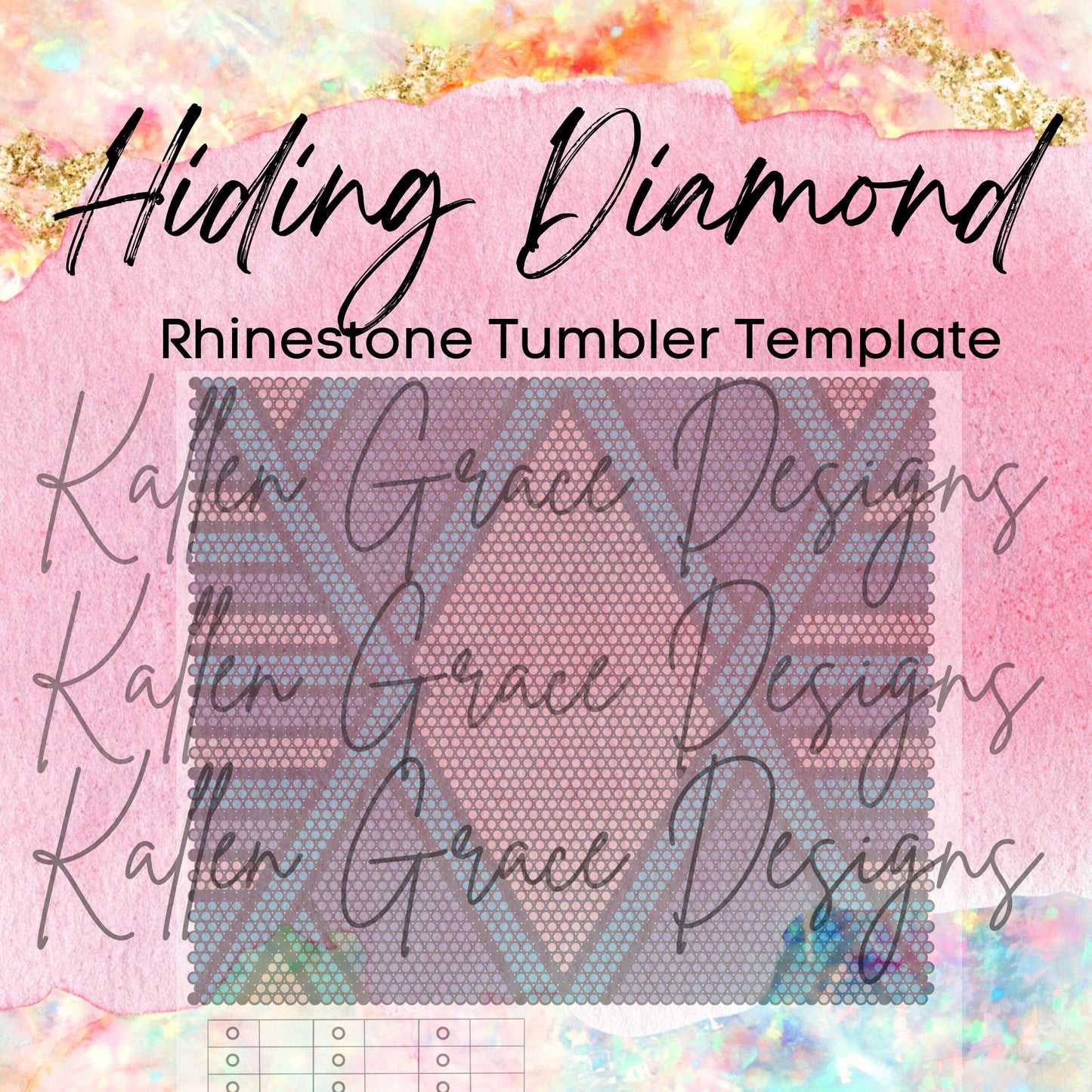 Rhinestone Hiding Diamond Template