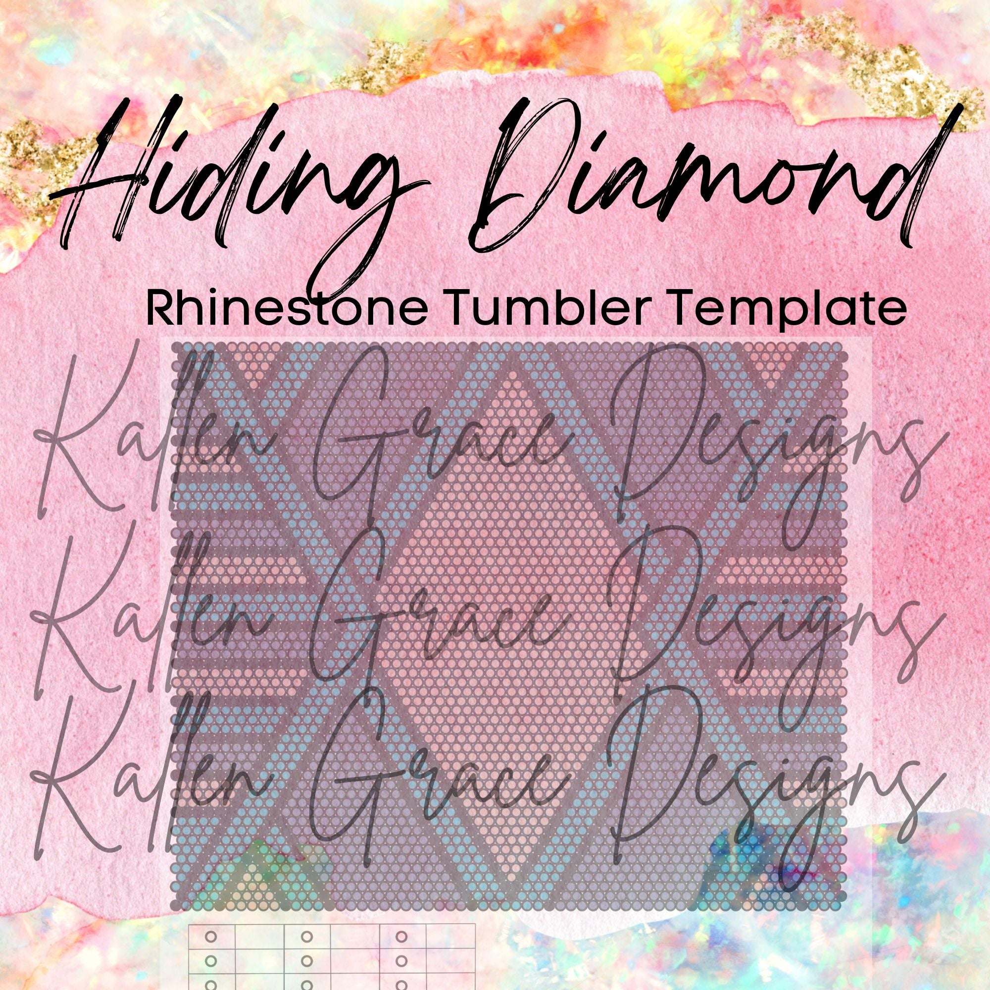 Rhinestone Hiding Diamond Template