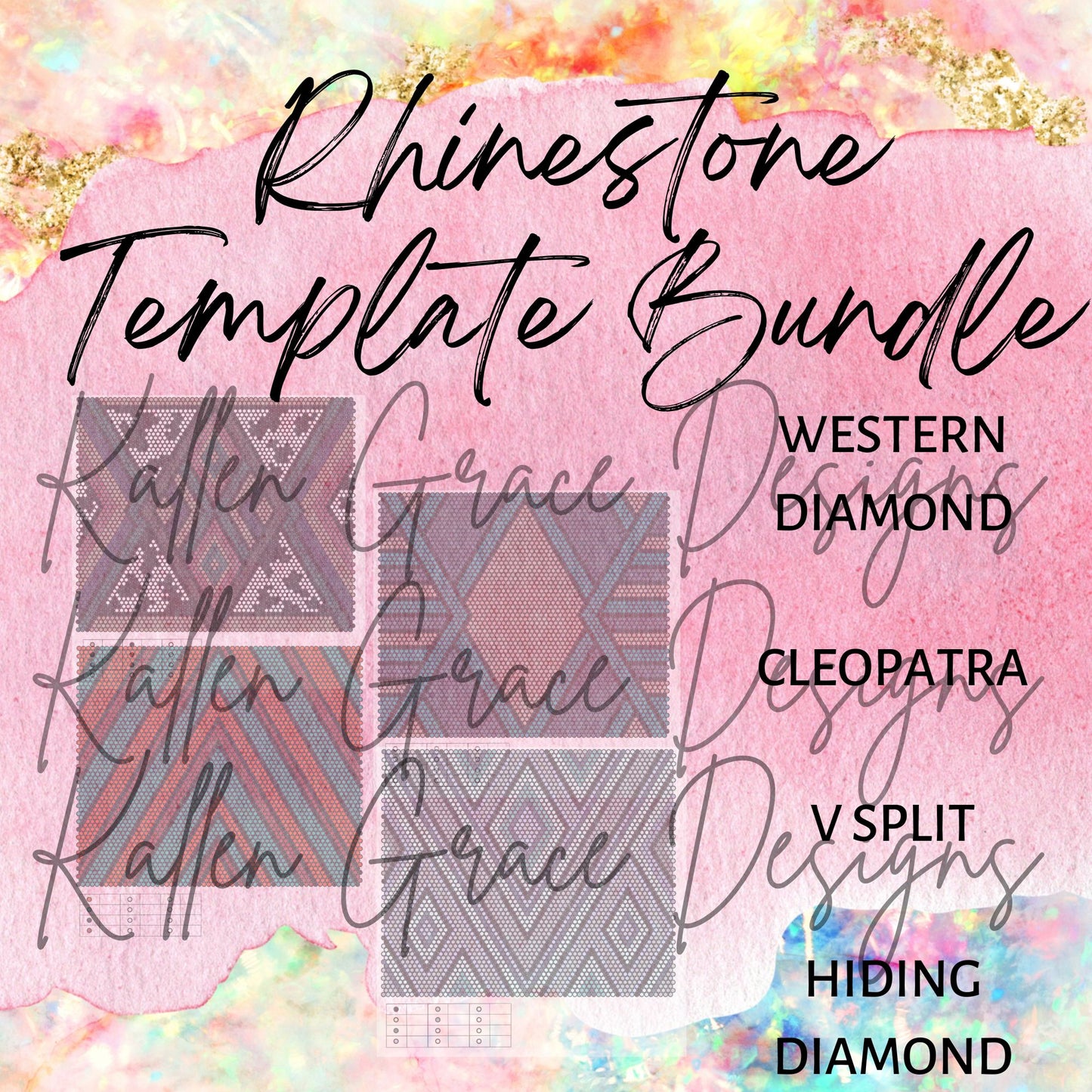Rhinestone Tumbler Template Bundle [$26 Value]