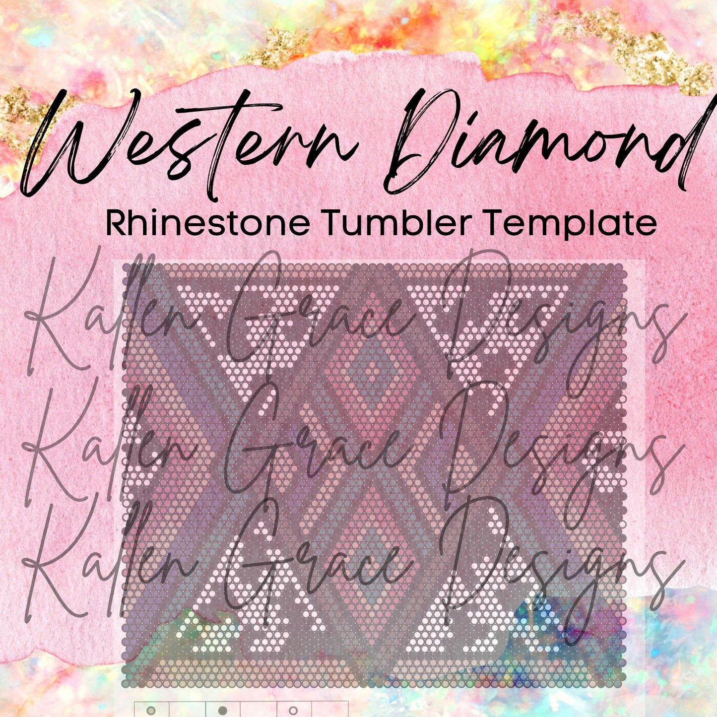 Rhinestone Western Diamond Template
