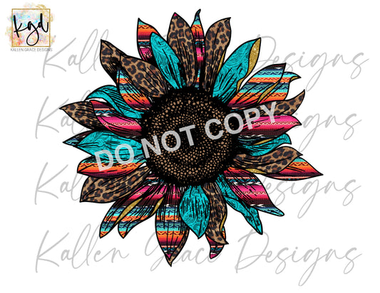 Serape Sunflower Digital Download