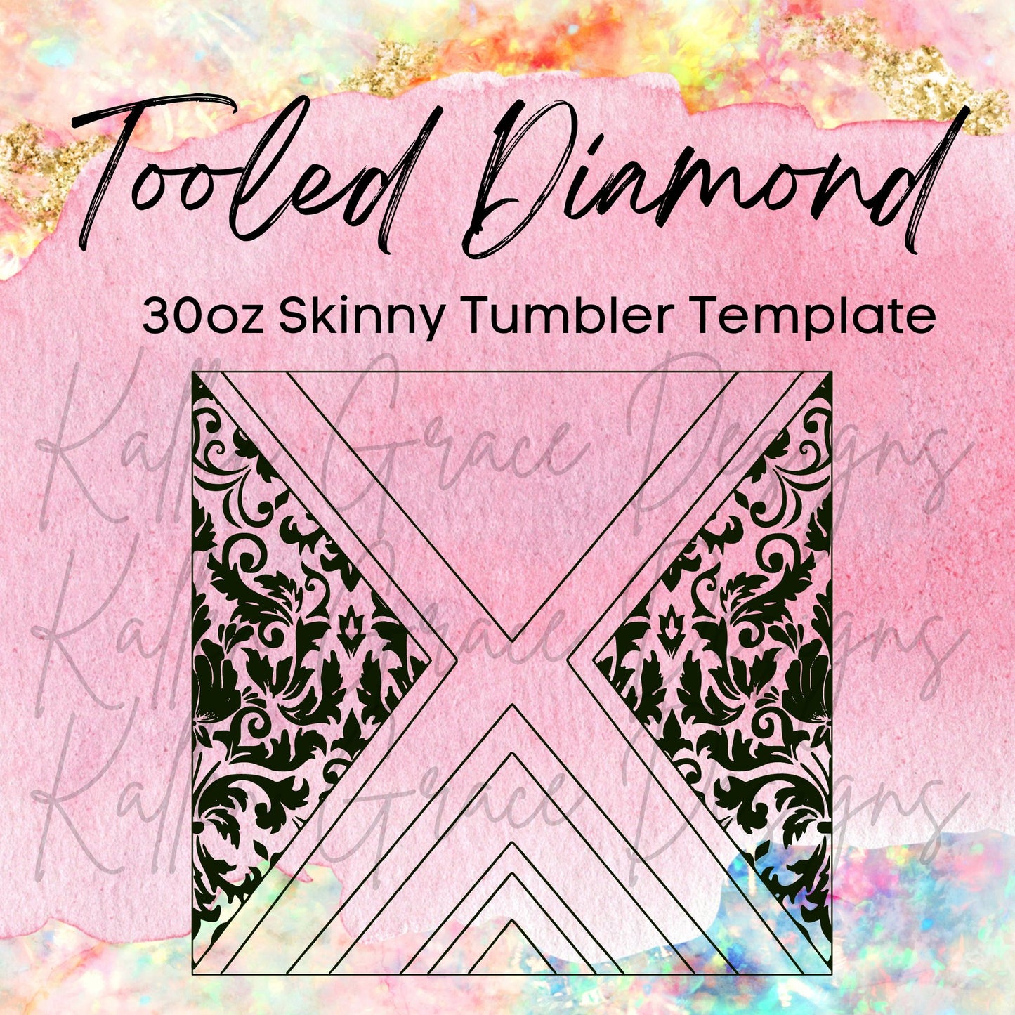 30oz Skinny Tooled Diamond Template