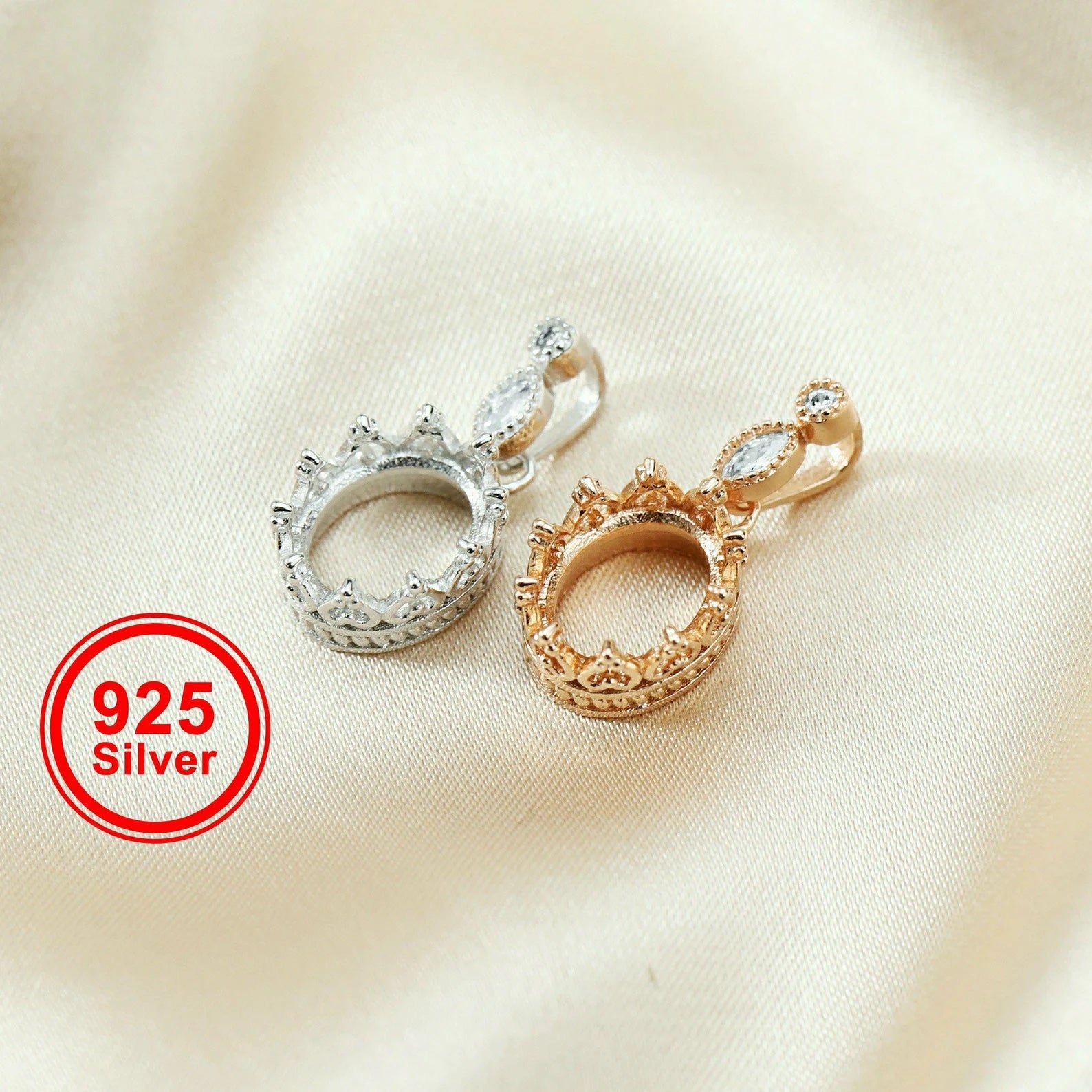 {MTO} Vintage Oval Bezel Keepsake Necklace
